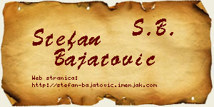 Stefan Bajatović vizit kartica